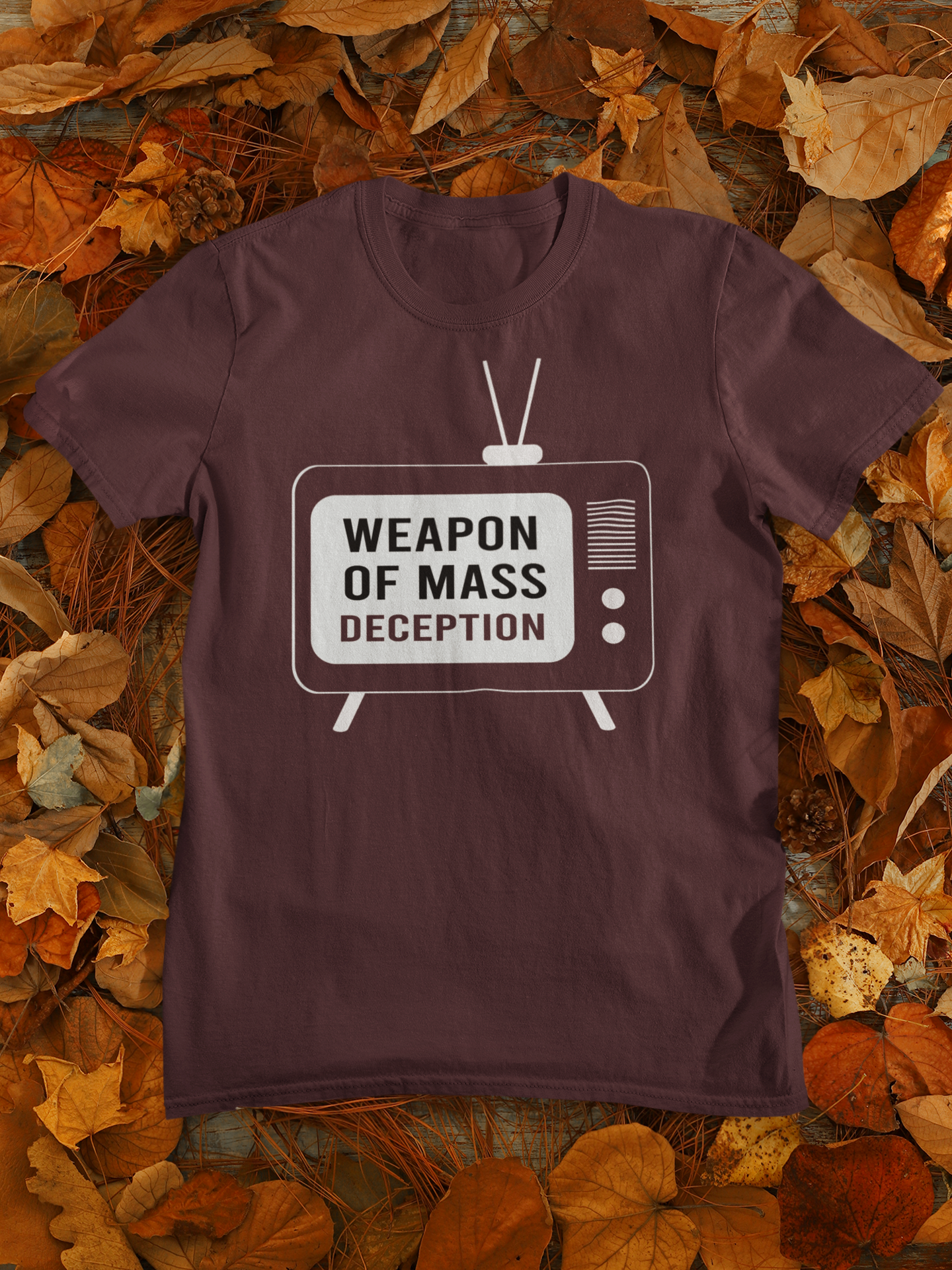 Weapon Of Mass Deception Anti Government Women Half Sleeves T-shirt- FunkyTeesClub