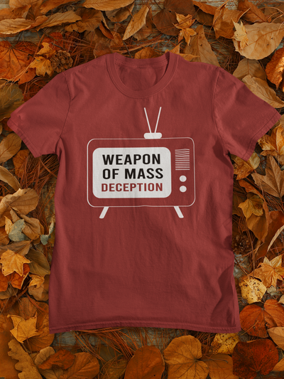 Weapon Of Mass Deception Anti Government Women Half Sleeves T-shirt- FunkyTeesClub