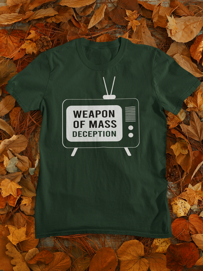 Weapon Of Mass Deception Anti Government Mens Half Sleeves T-shirt- FunkyTeesClub