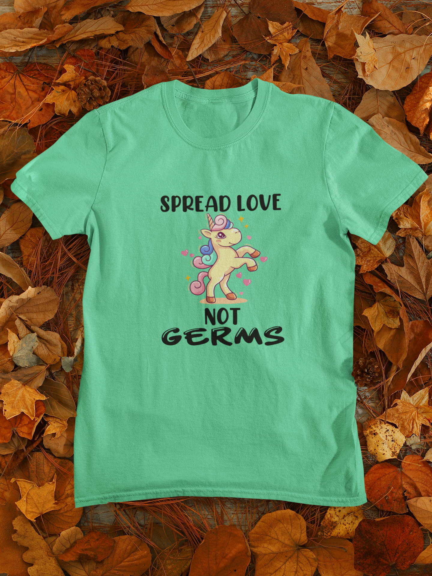 Spread Love Not Germs Mens Half Sleeves T-shirt- FunkyTeesClub