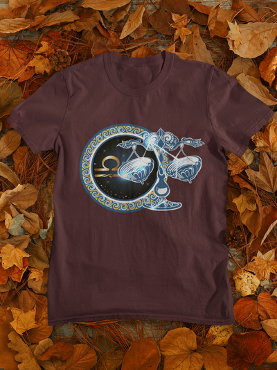 Libra Zodiac Sign Mens Half Sleeves T-shirt- FunkyTeesClub