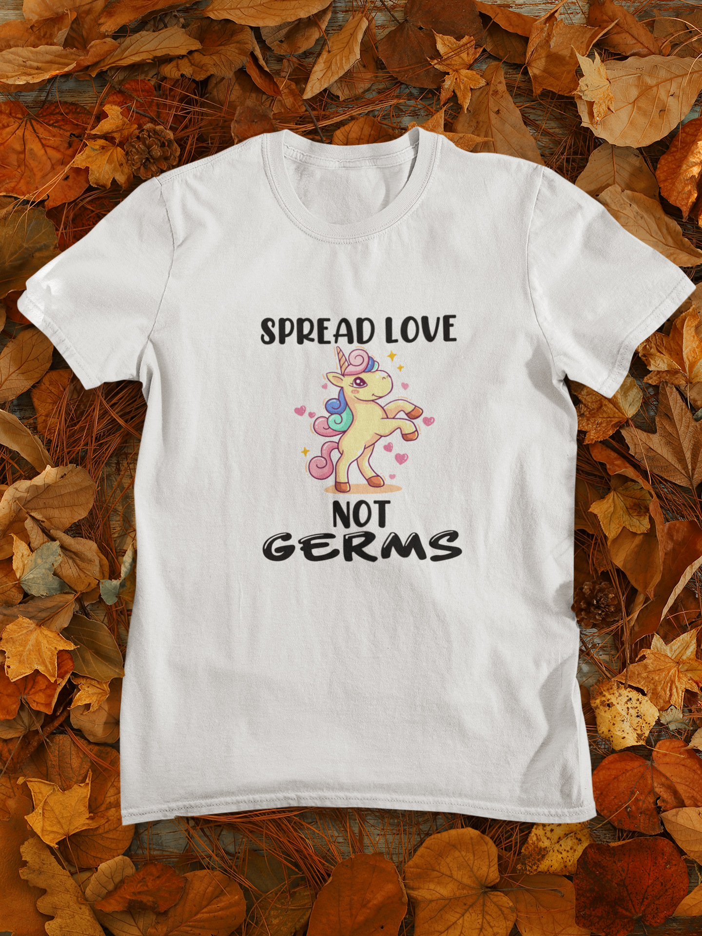 Spread Love Not Germs Mens Half Sleeves T-shirt- FunkyTeesClub