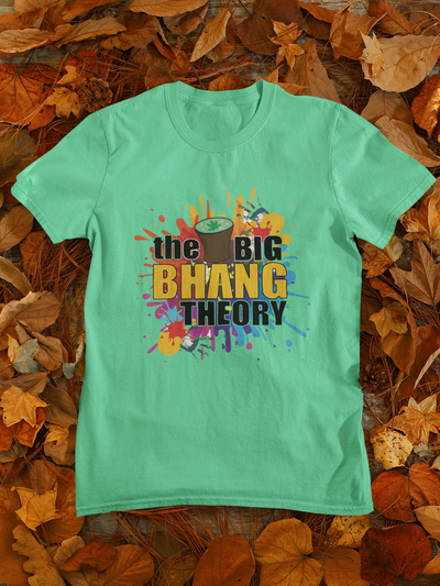 The Big Bhang Theory Holi Women Half Sleeves T-shirt- FunkyTeesClub