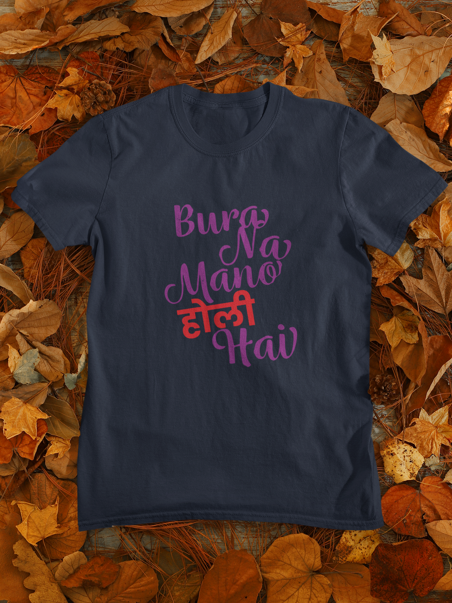 Bura Na Mano Holi Hai Mens Half Sleeves T-shirt- FunkyTeesClub