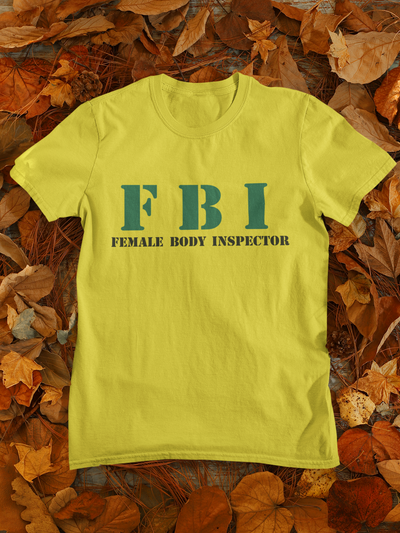Fbi Typography Mens Half Sleeves T-shirt- FunkyTeesClub