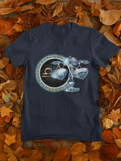 Libra Zodiac Sign Mens Half Sleeves T-shirt- FunkyTeesClub
