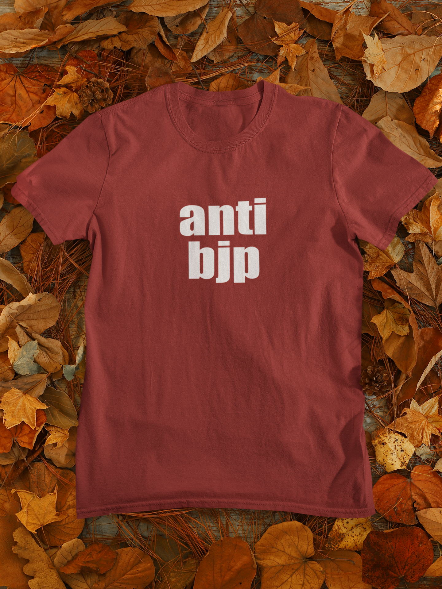Anti Bjp Anti Government Mens Half Sleeves T-shirt- FunkyTeesClub