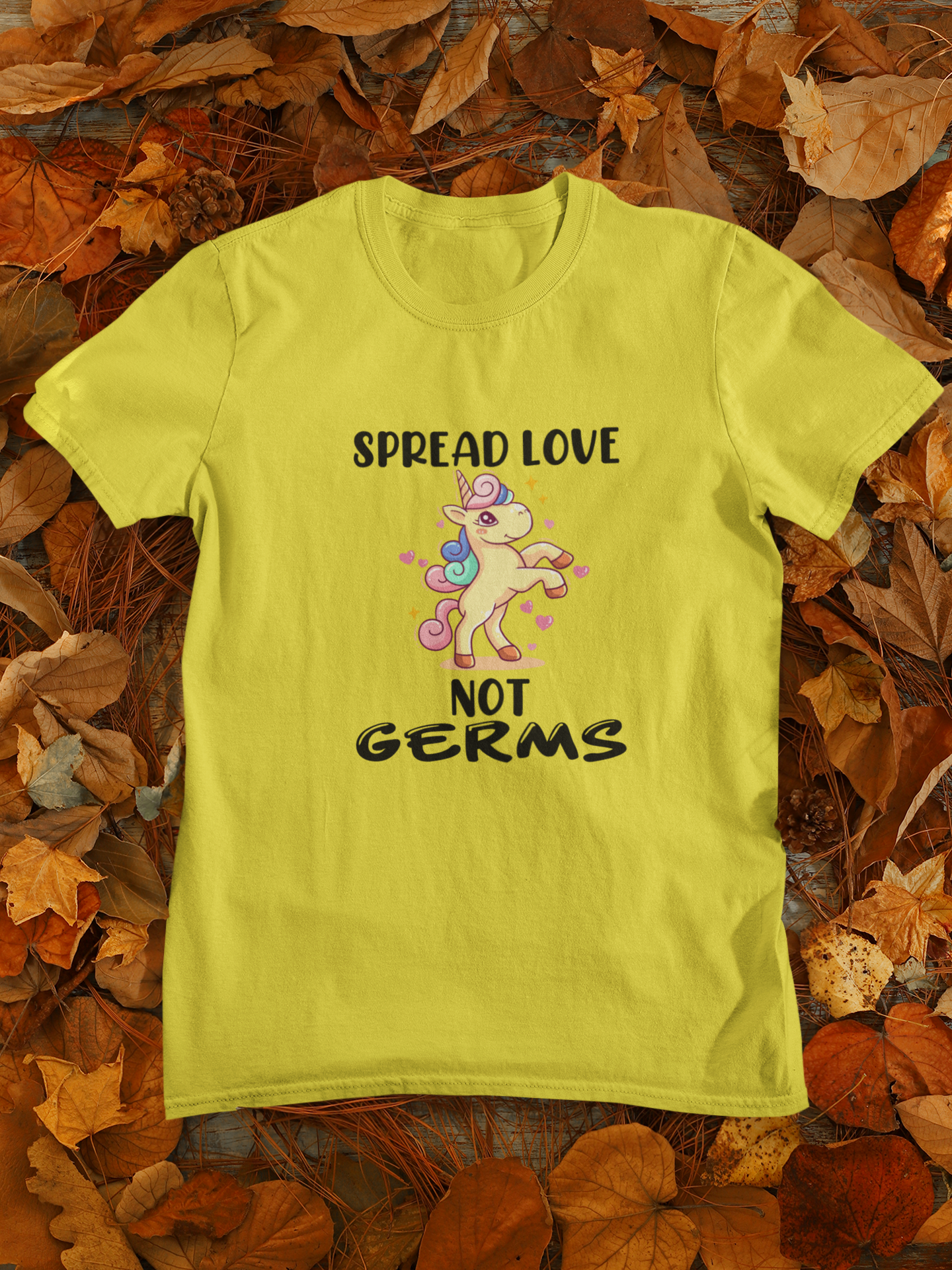 Spread Love Not Germs Mens Half Sleeves T-shirt- FunkyTeesClub