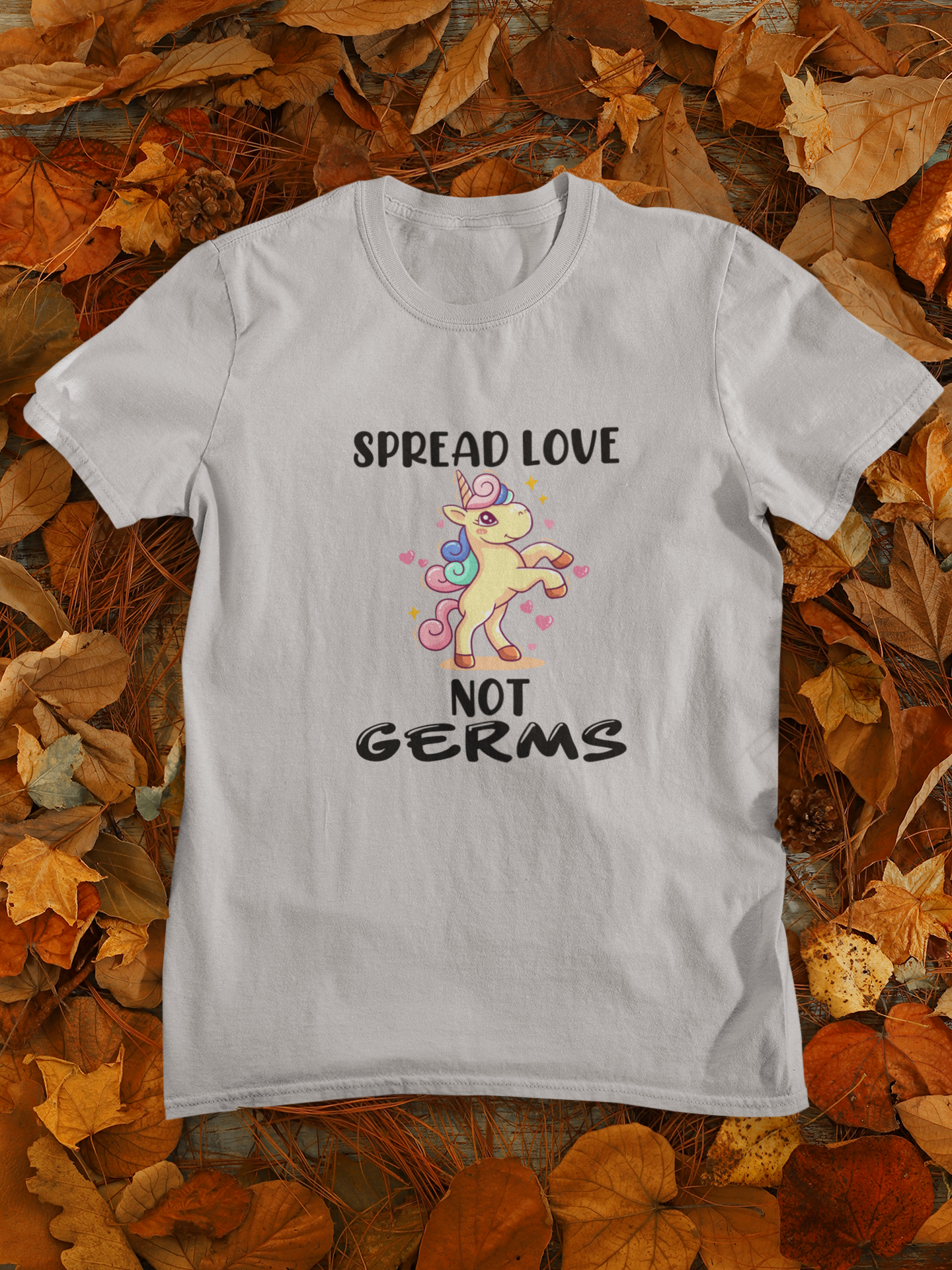 Spread Love Not Germs Mens Half Sleeves T-shirt- FunkyTeesClub