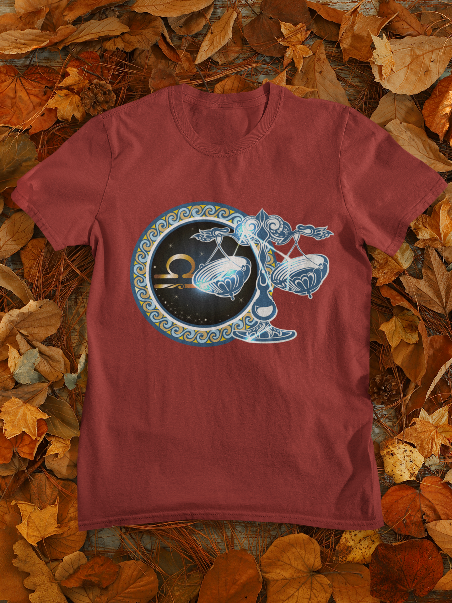 Libra Zodiac Sign Mens Half Sleeves T-shirt- FunkyTeesClub
