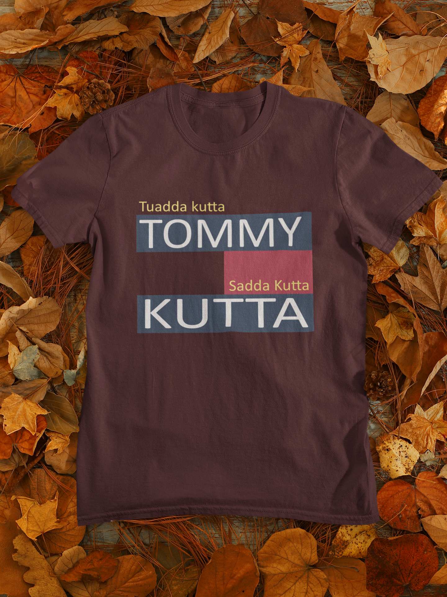 Tommy Kutta Desi Mens Half Sleeves T-shirt- FunkyTeesClub