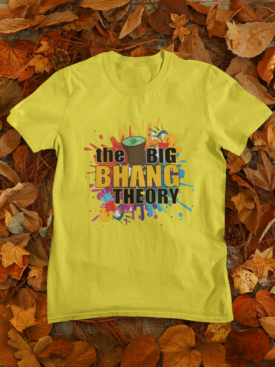 The Big Bhang Theory Holi Mens Half Sleeves T-shirt- FunkyTeesClub