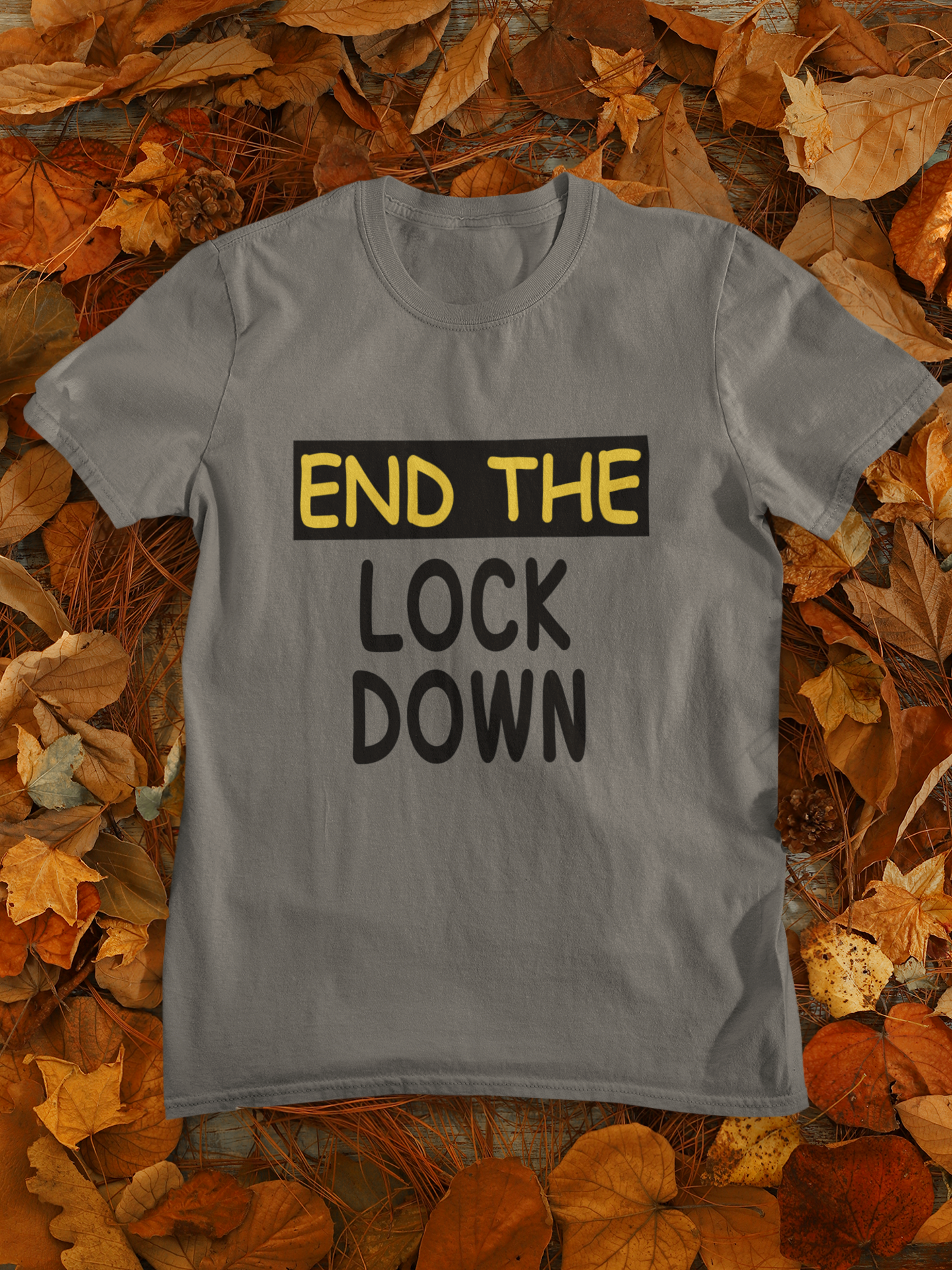 Anti Lockdown End The Lockdown Anti Government Mens Half Sleeves T-shirt- FunkyTeesClub