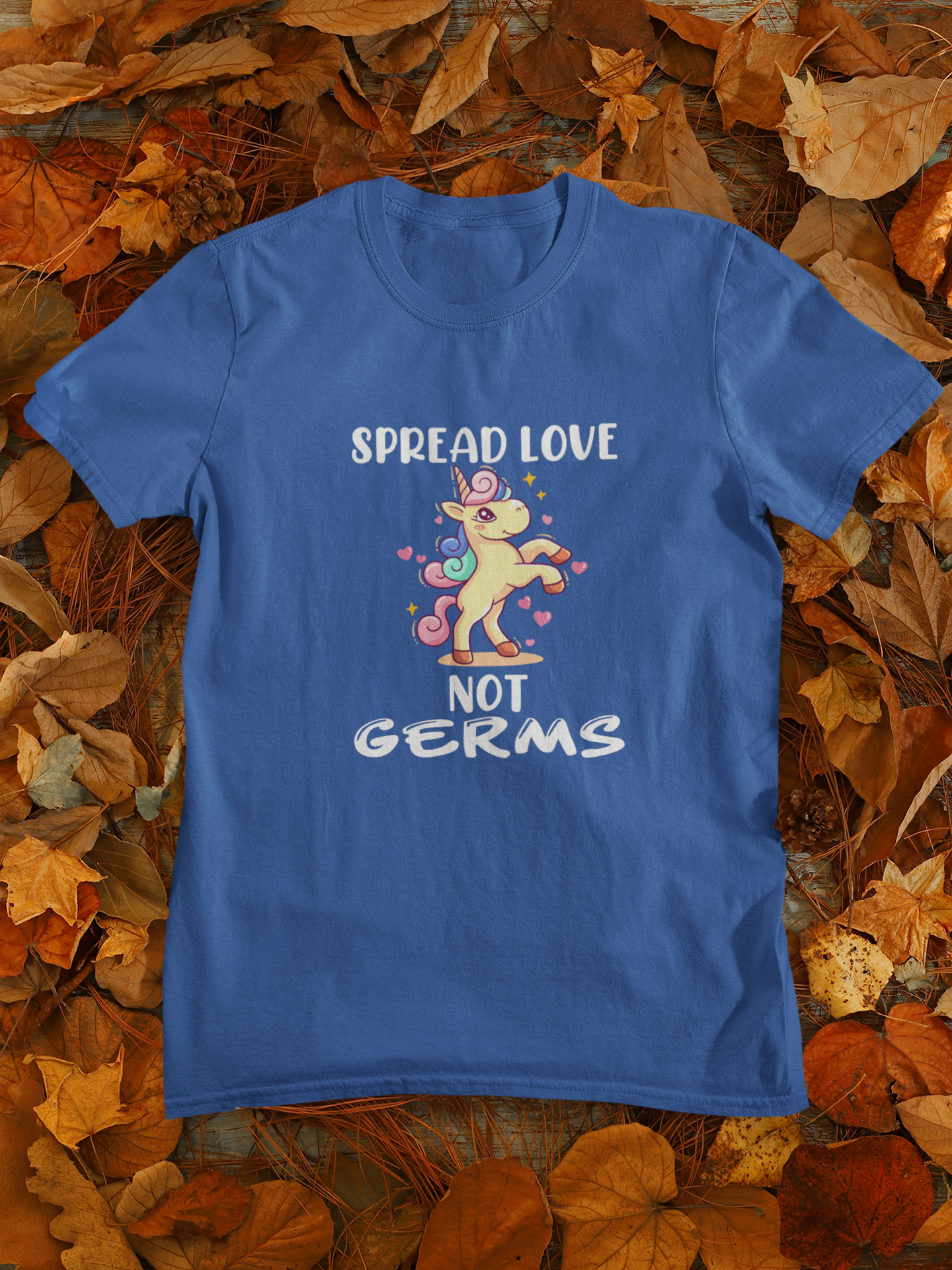 Spread Love Not Germs Mens Half Sleeves T-shirt- FunkyTeesClub