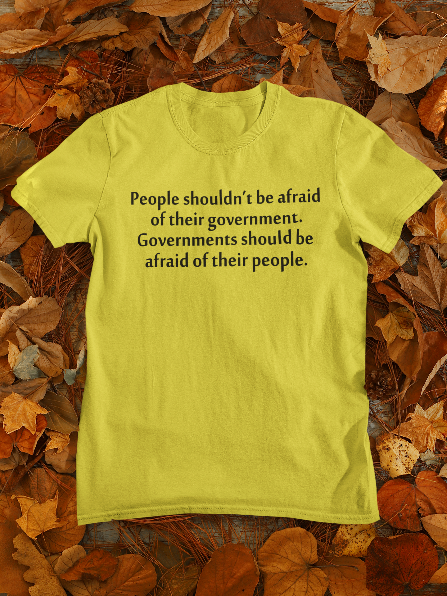 People Shouldnt Be Afraid Of Their Governments Should Be Afraid Of Their People Anti Government Women Half Sleeves T-shirt- FunkyTeesClub