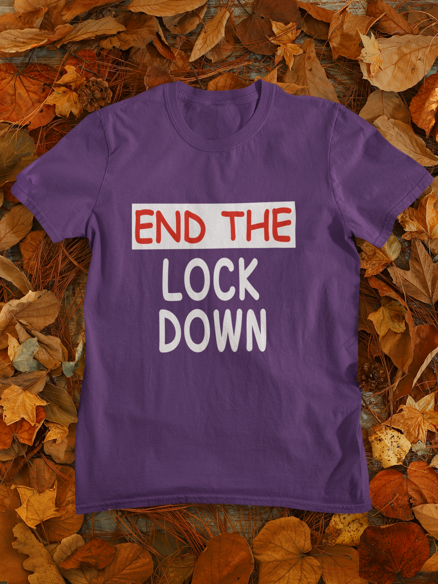 Anti Lockdown End The Lockdown Anti Government Mens Half Sleeves T-shirt- FunkyTeesClub