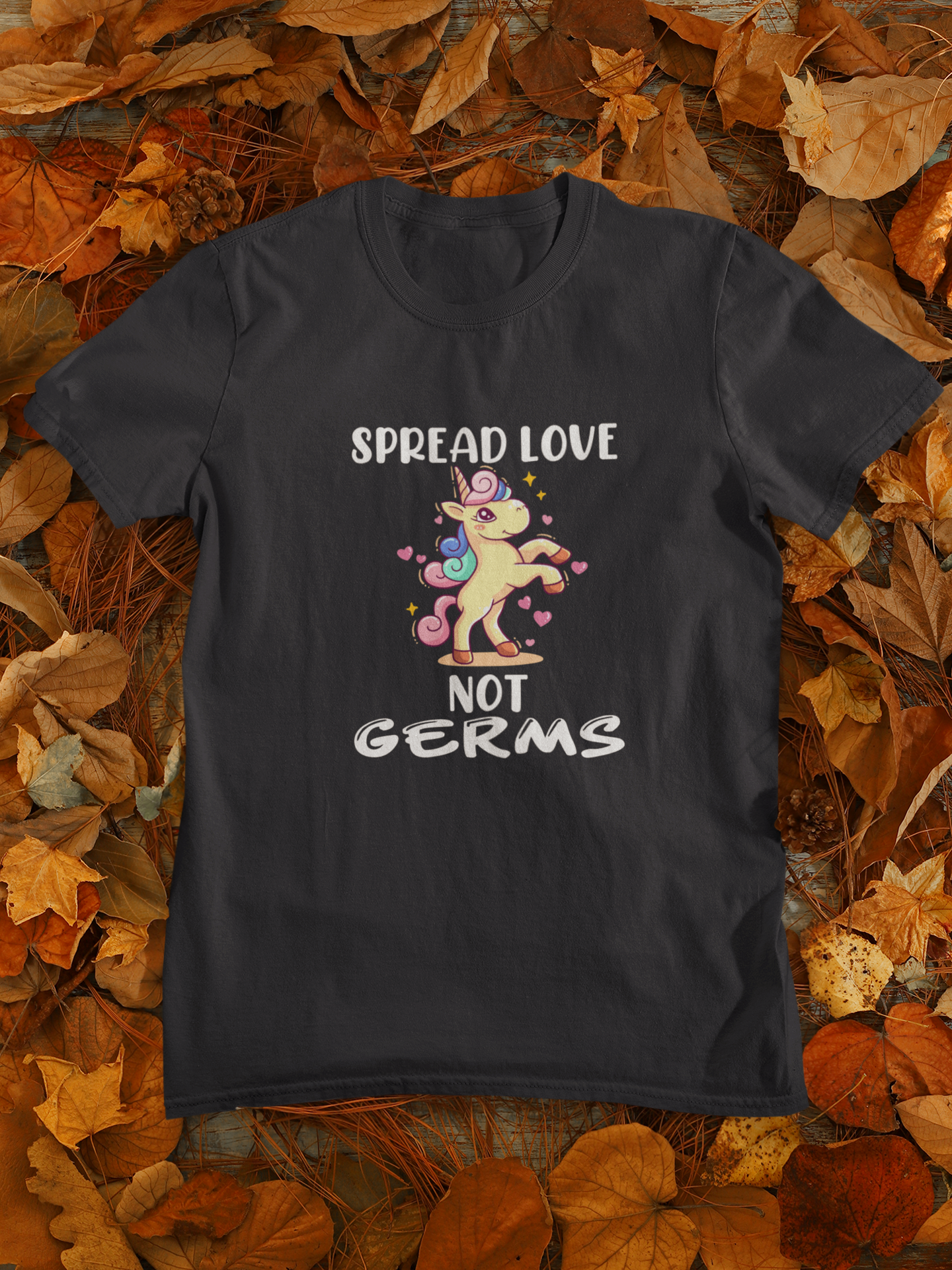 Spread Love Not Germs Mens Half Sleeves T-shirt- FunkyTeesClub