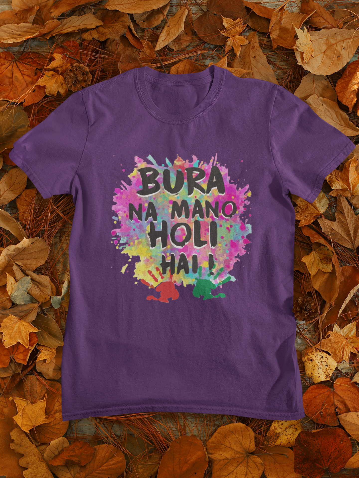 Bura Na Mano Holi Hai Mens Half Sleeves T-shirt- FunkyTeesClub