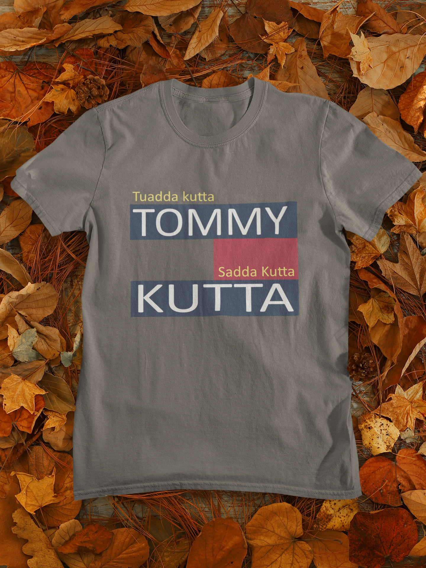 Tommy Kutta Desi Mens Half Sleeves T-shirt- FunkyTeesClub