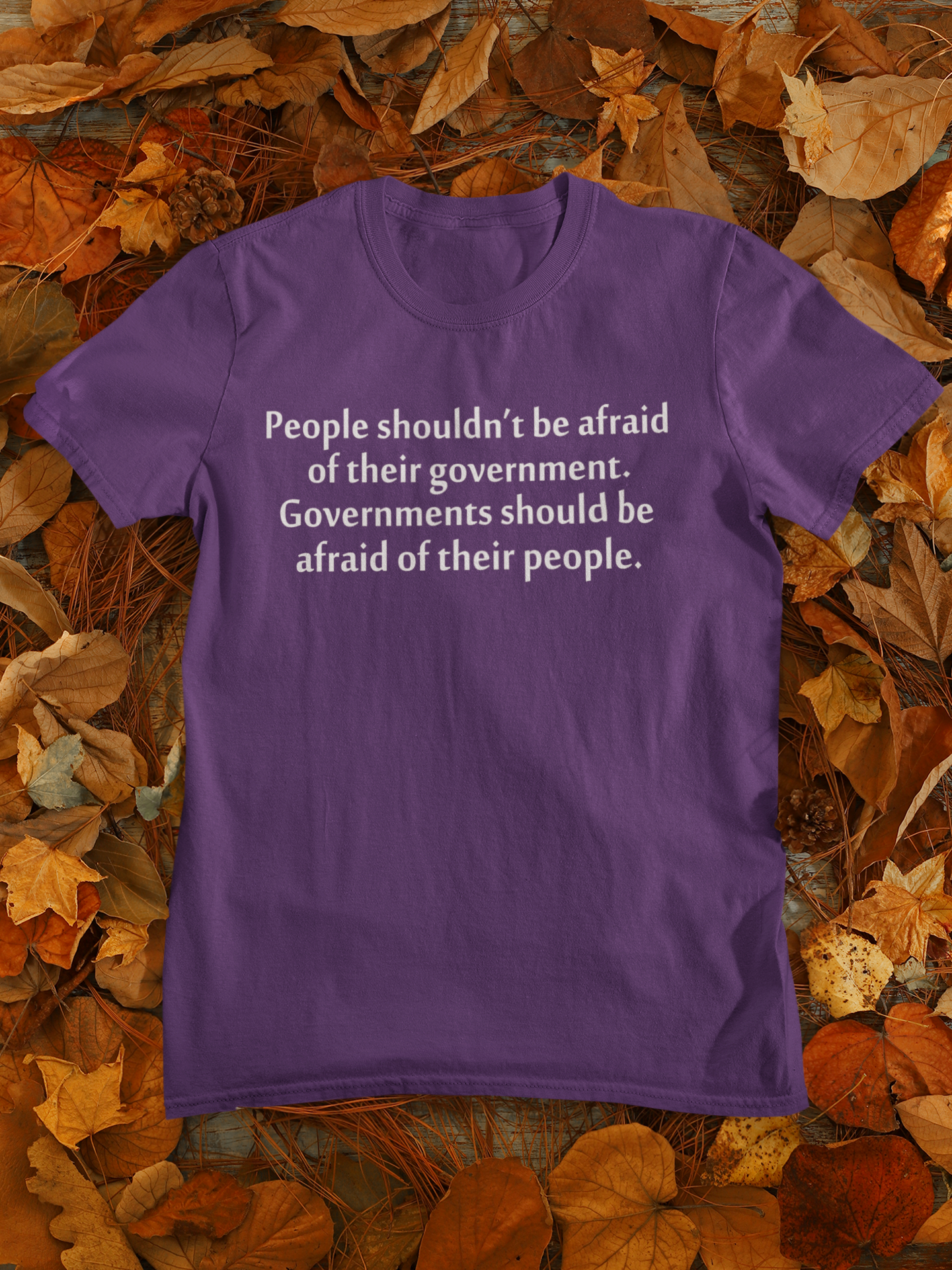 People Shouldnt Be Afraid Of Their Governments Should Be Afraid Of Their People Anti Government Women Half Sleeves T-shirt- FunkyTeesClub