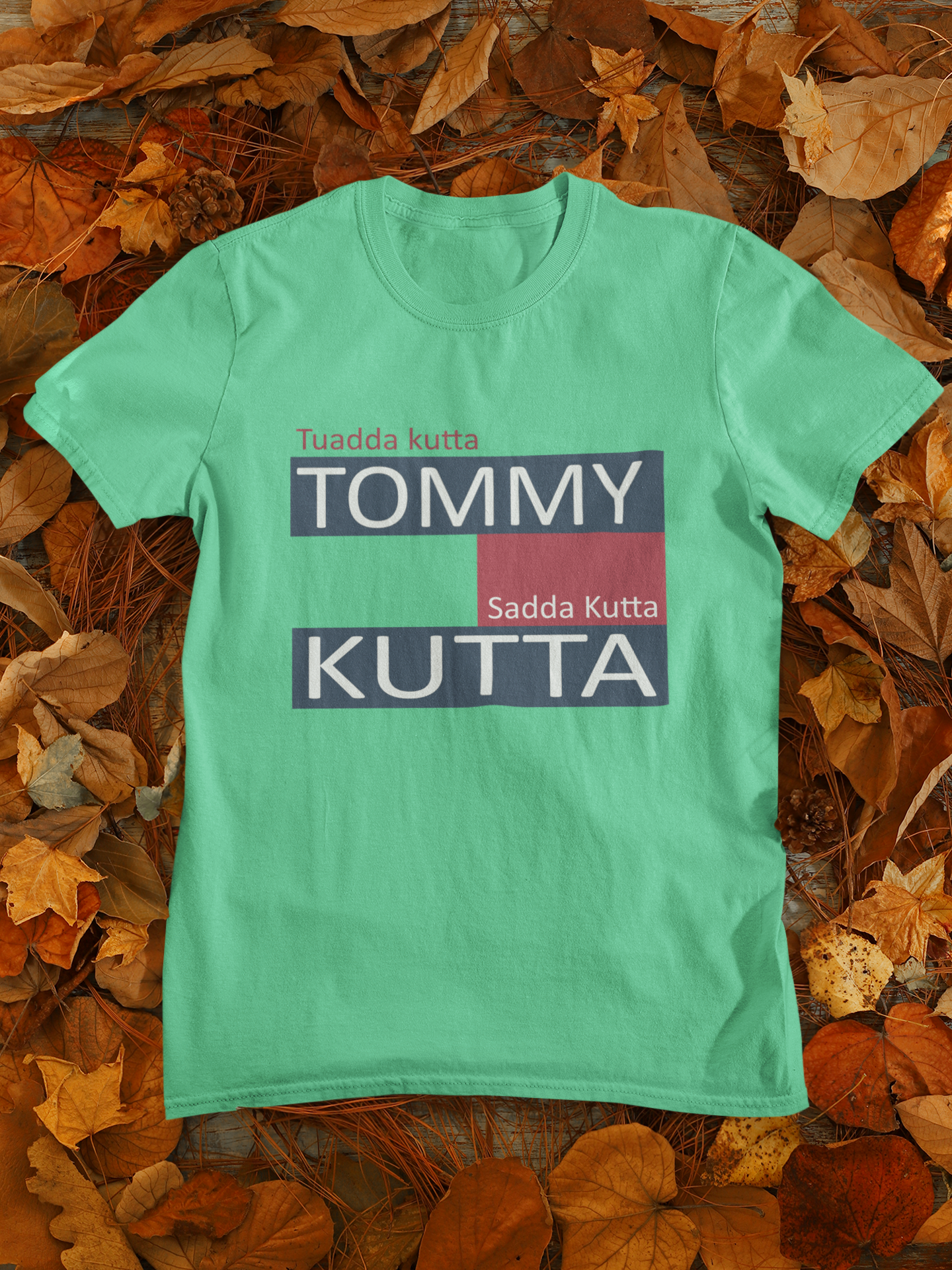 Tommy Kutta Desi Mens Half Sleeves T-shirt- FunkyTeesClub