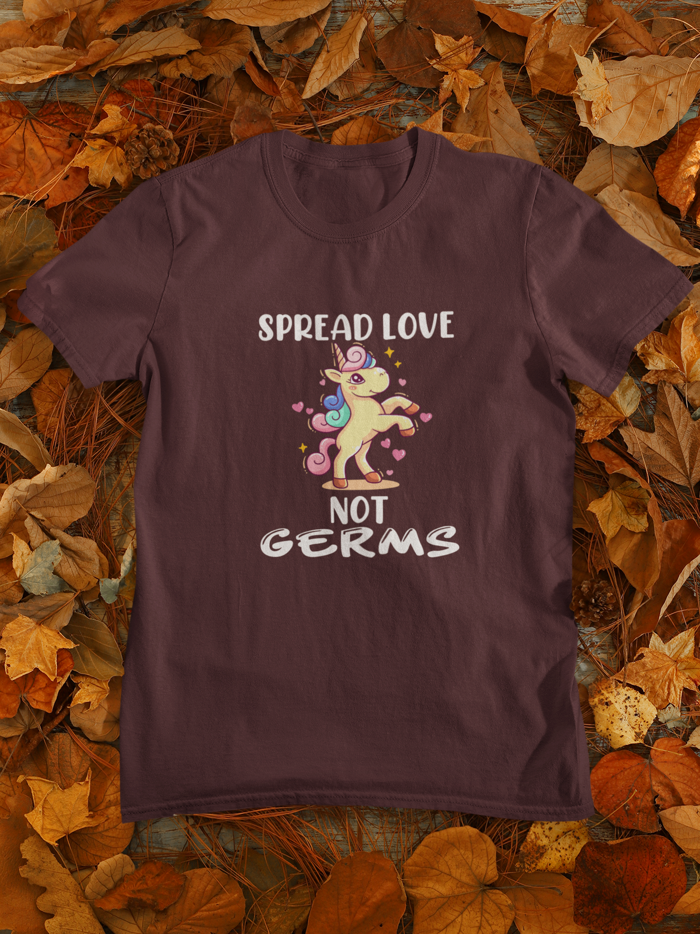 Spread Love Not Germs Mens Half Sleeves T-shirt- FunkyTeesClub
