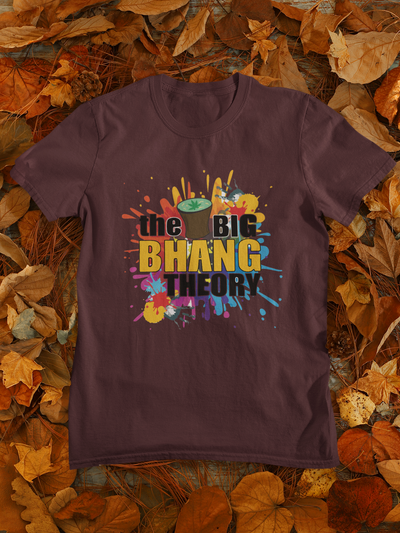 The Big Bhang Theory Holi Mens Half Sleeves T-shirt- FunkyTeesClub