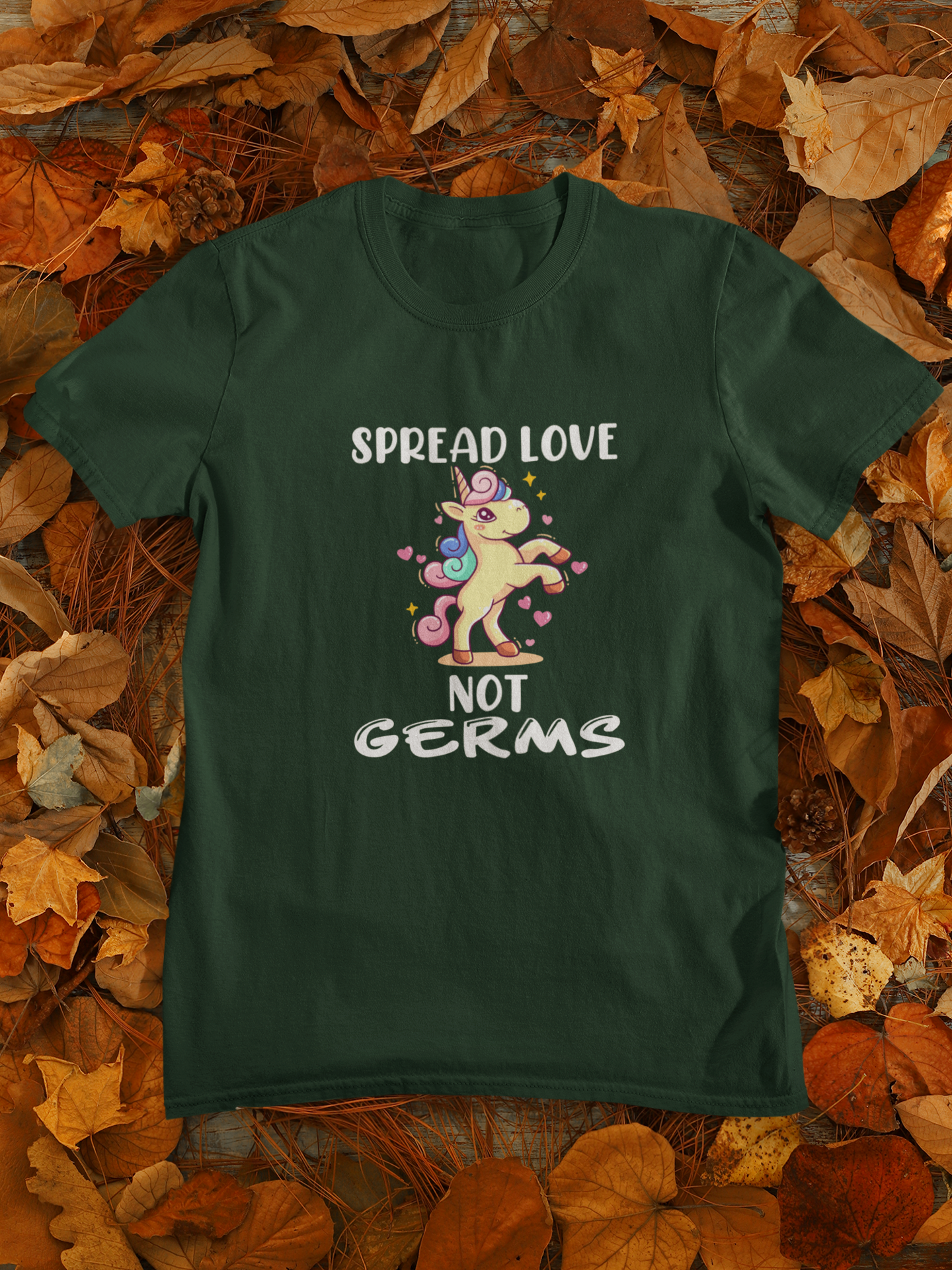 Spread Love Not Germs Mens Half Sleeves T-shirt- FunkyTeesClub