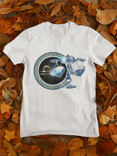 Libra Zodiac Sign Mens Half Sleeves T-shirt- FunkyTeesClub
