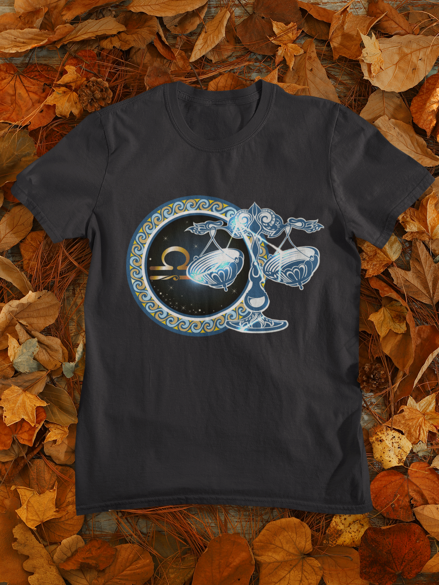 Libra Zodiac Sign Mens Half Sleeves T-shirt- FunkyTeesClub