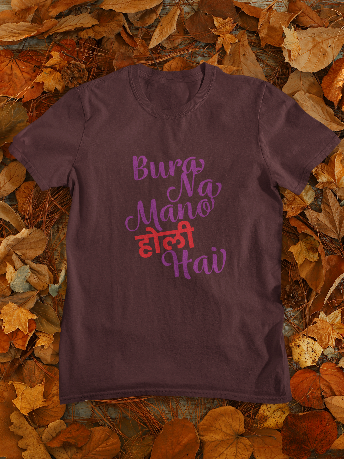 Bura Na Mano Holi Hai Mens Half Sleeves T-shirt- FunkyTeesClub