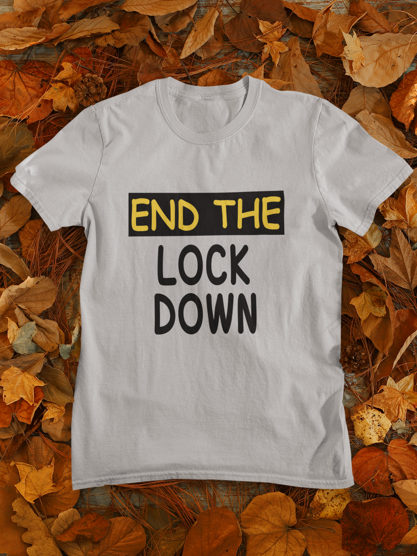 Anti Lockdown End The Lockdown Anti Government Mens Half Sleeves T-shirt- FunkyTeesClub