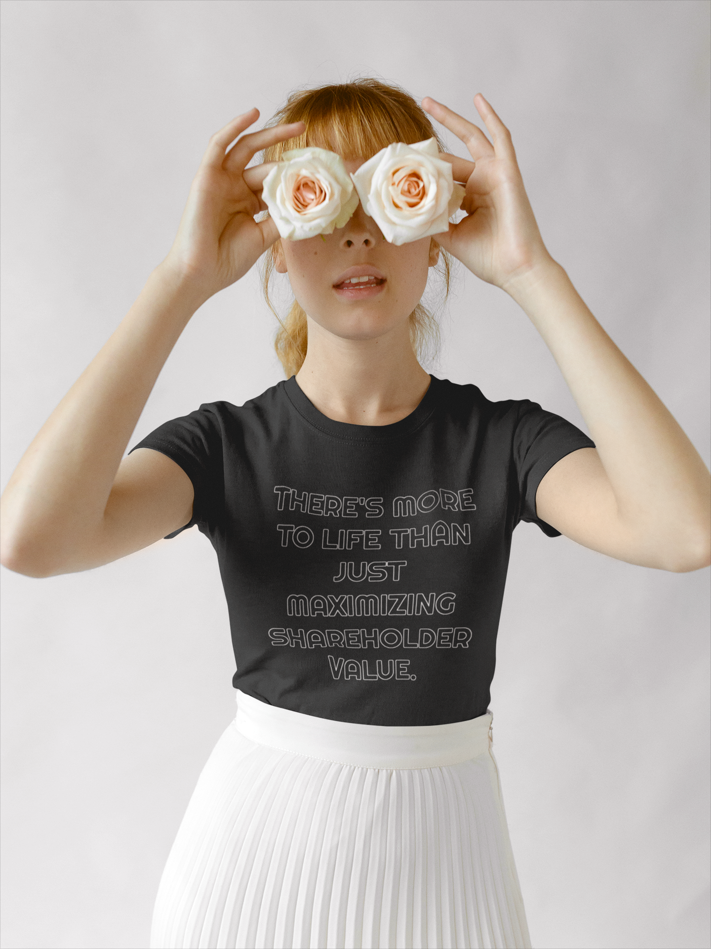 There Is More To Life Than Just Maximizing Shareholder Value Anti Government Women Half Sleeves T-shirt- FunkyTeesClub