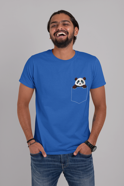 Panda Mens Half Sleeves T-shirt- FunkyTeesClub