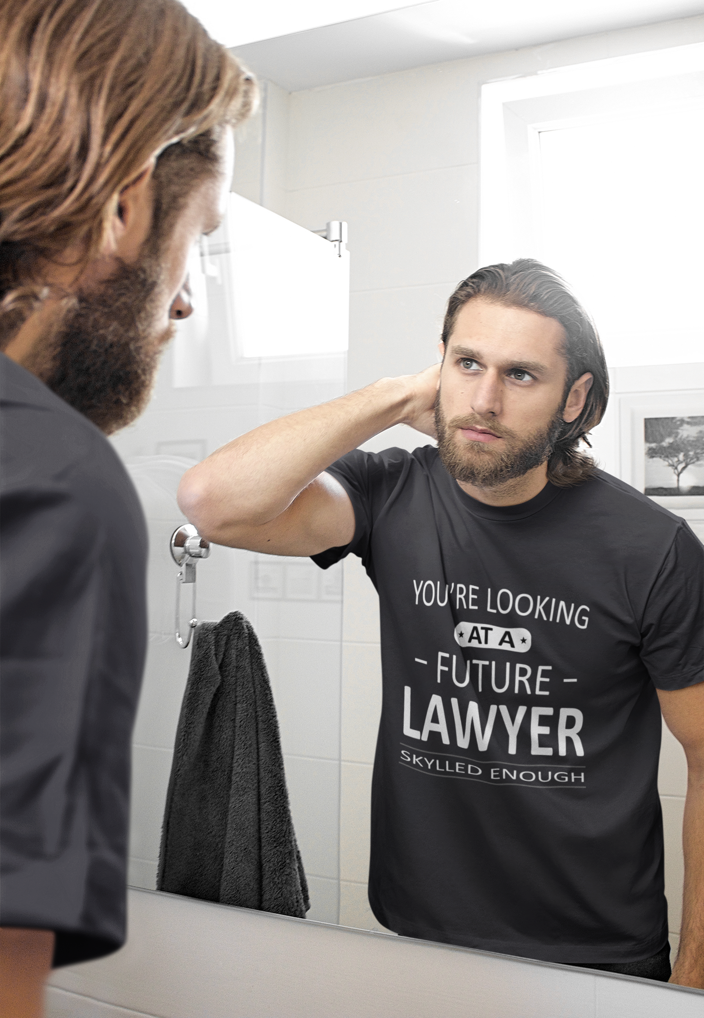 You Are Looking At A Future Lawyer Mens Half Sleeves T-shirt- FunkyTeesClub