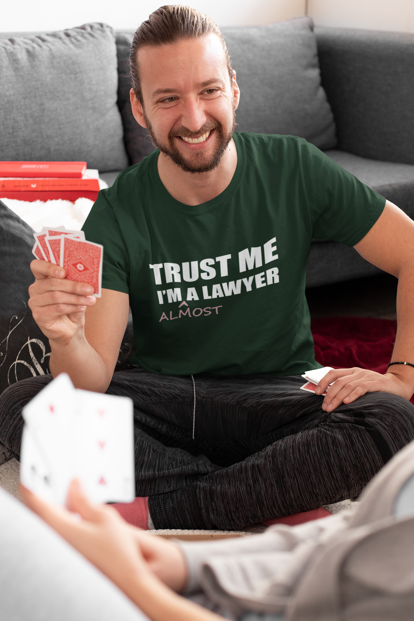 Trust Me I Am A Lawyer Almost  Mens Half Sleeves T-shirt- FunkyTeesClub