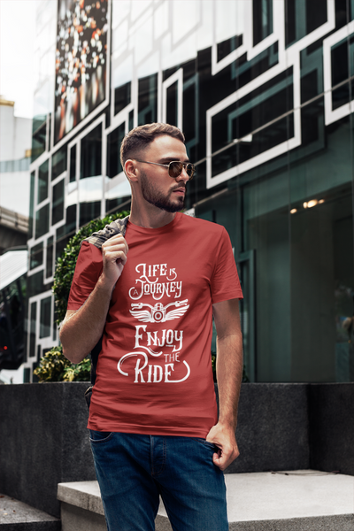 Enjoy The Ride Mens Half Sleeves T-shirt- FunkyTeesClub