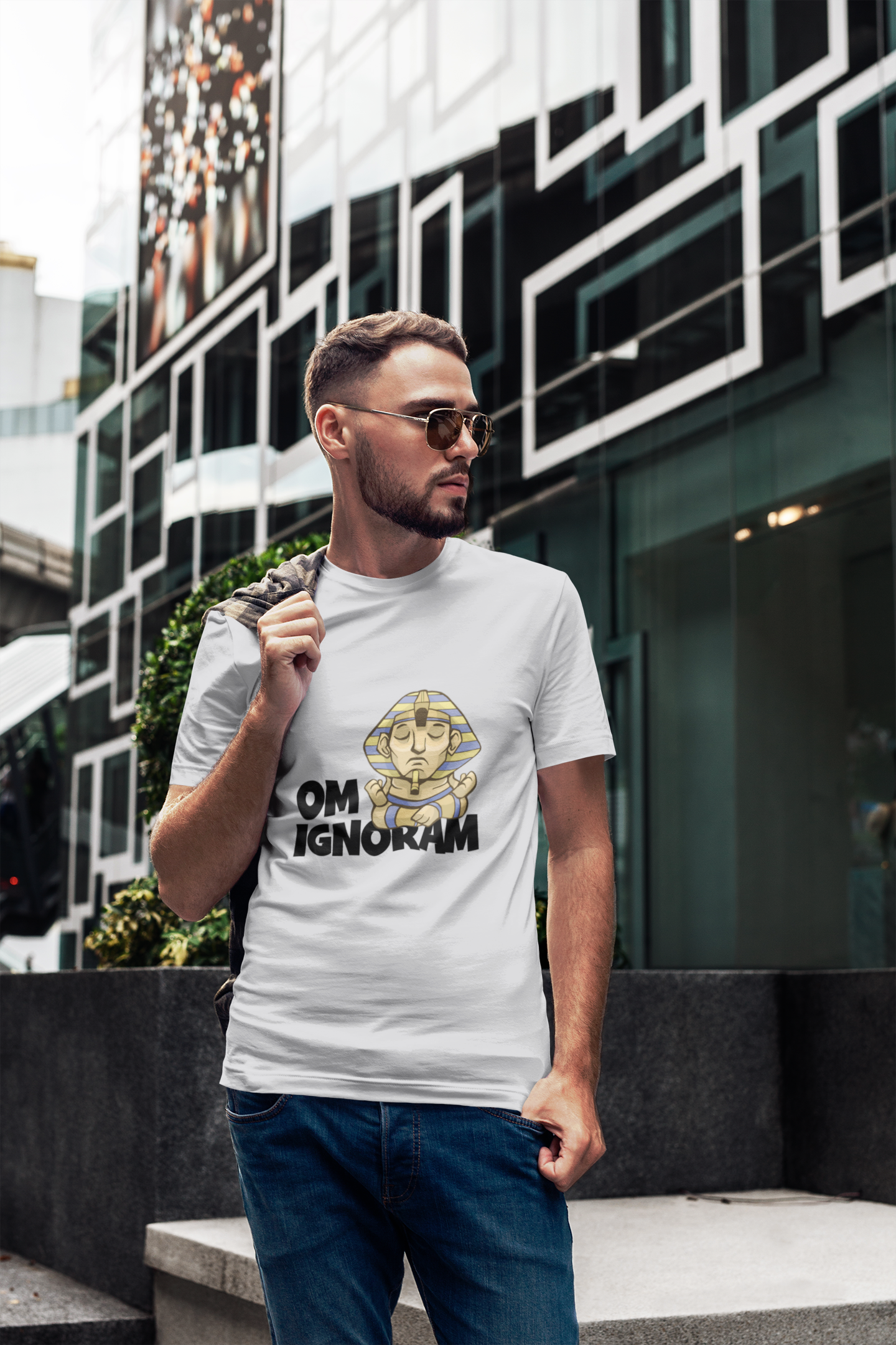 Om Ignoram Mens Half Sleeves T-shirt- FunkyTeesClub