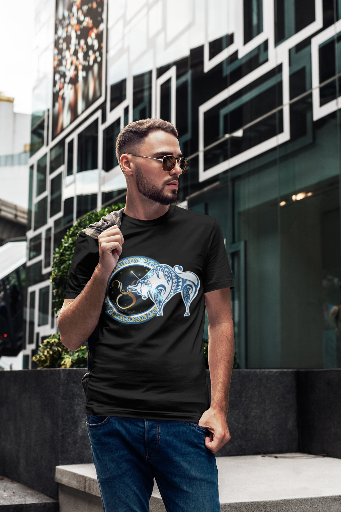 Taurus Zodiac Sign Mens Half Sleeves T-shirt- FunkyTeesClub