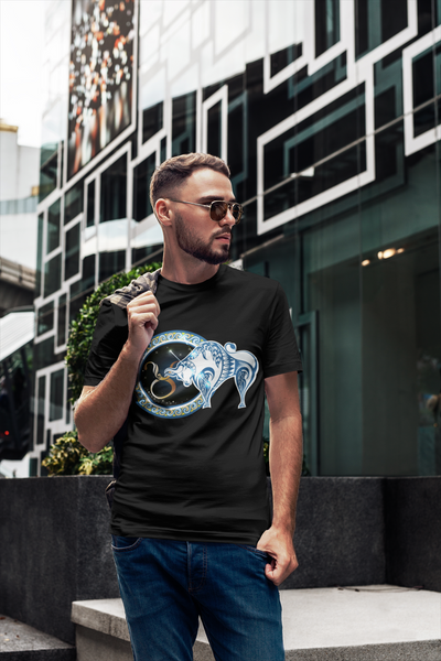 Taurus Zodiac Sign Mens Half Sleeves T-shirt- FunkyTeesClub