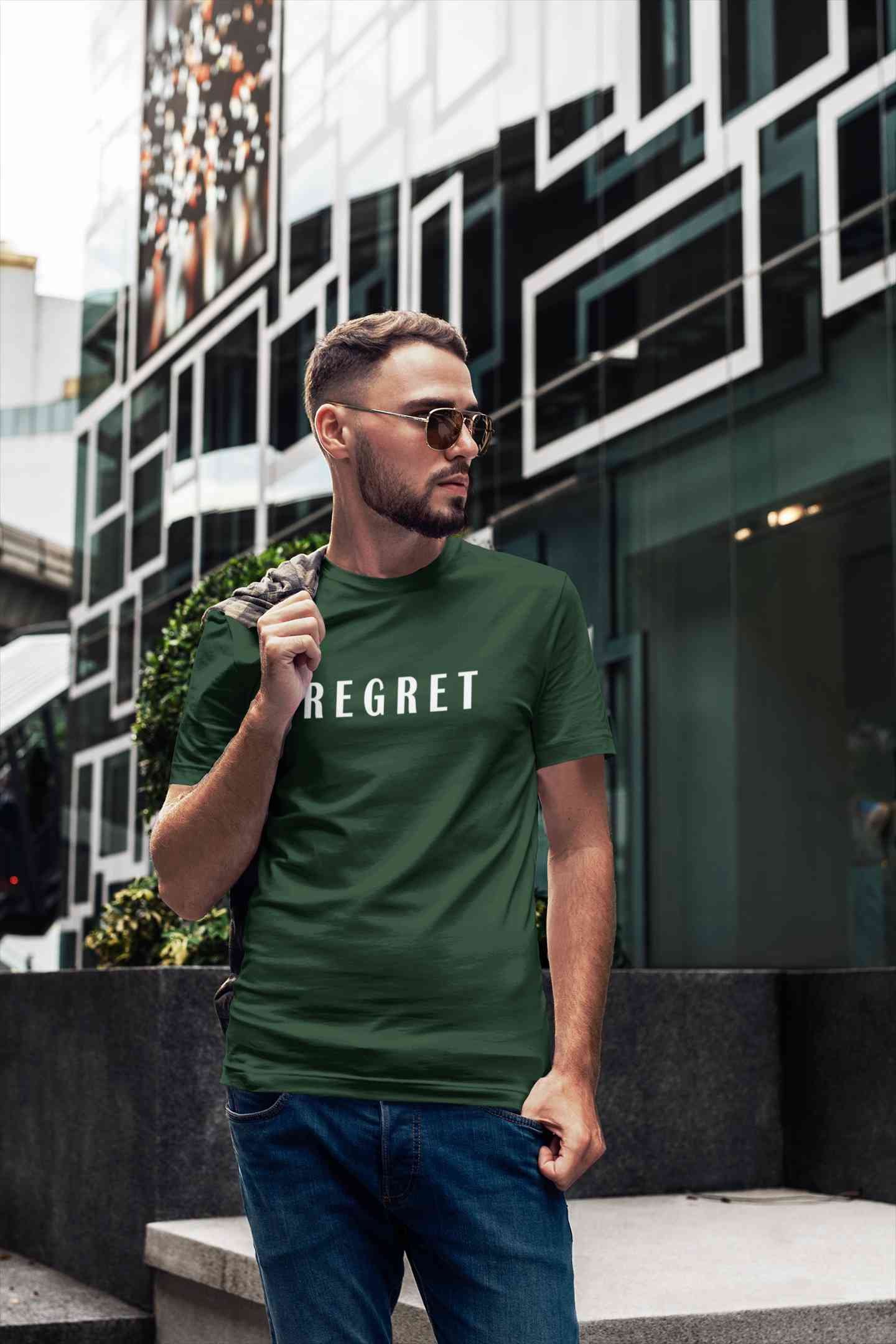 Regret Mens Half Sleeves T-shirt- FunkyTeesClub