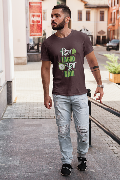 Dil Lagou Chuna Nahi Mens Half Sleeves T-shirt- FunkyTeesClub
