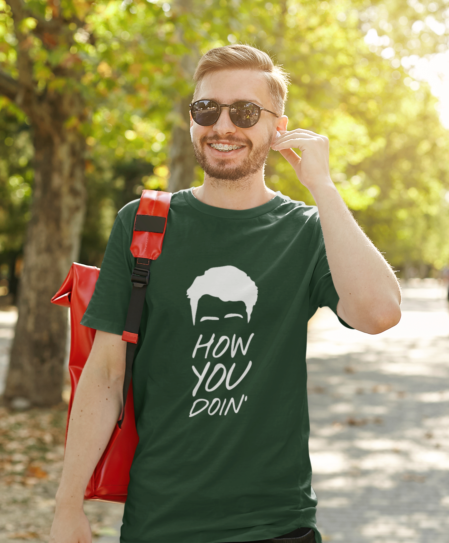 How You Doin Web Series Mens Half Sleeves T-shirt- FunkyTeesClub