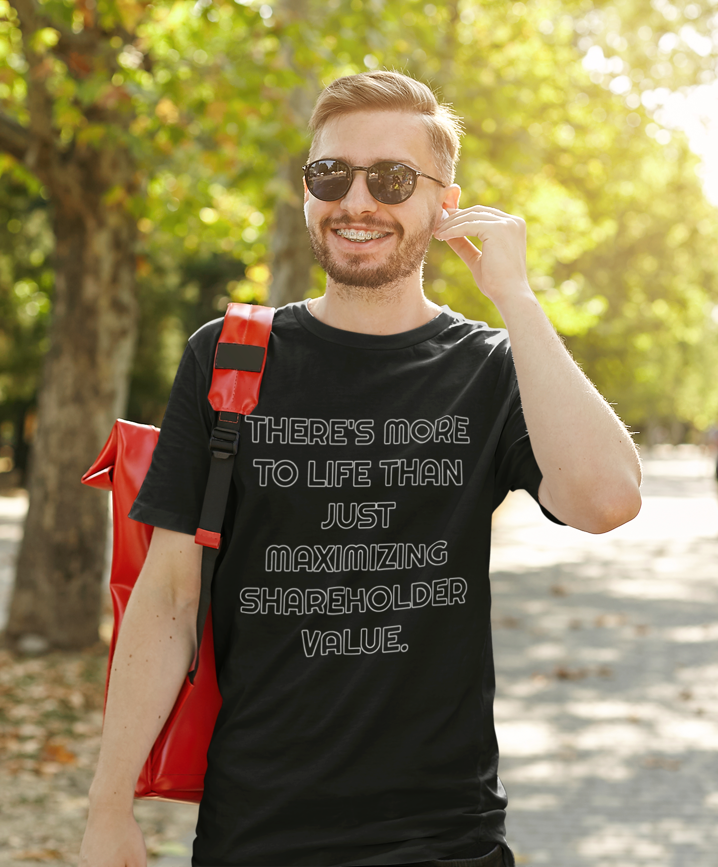 There Is More To Life Than Just Maximizing Shareholder Value Anti Government Mens Half Sleeves T-shirt- FunkyTeesClub