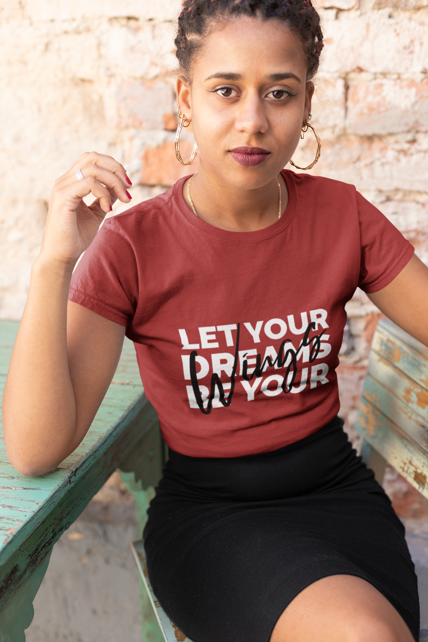 Let Your Dream Be Your Wings Women Half Sleeves T-shirt- FunkyTeesClub