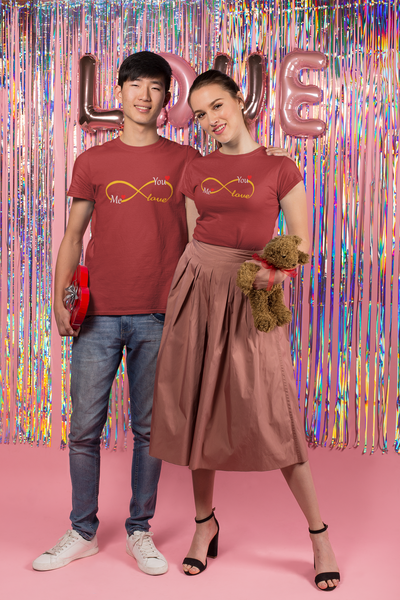 Me You Couple Half Sleeves T-Shirts -FunkyTeesClub