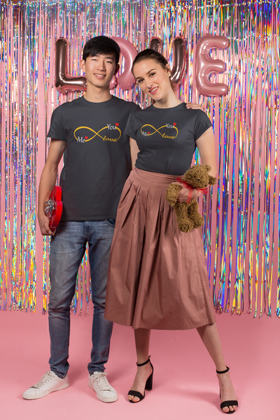 Me You Couple Half Sleeves T-Shirts -FunkyTeesClub