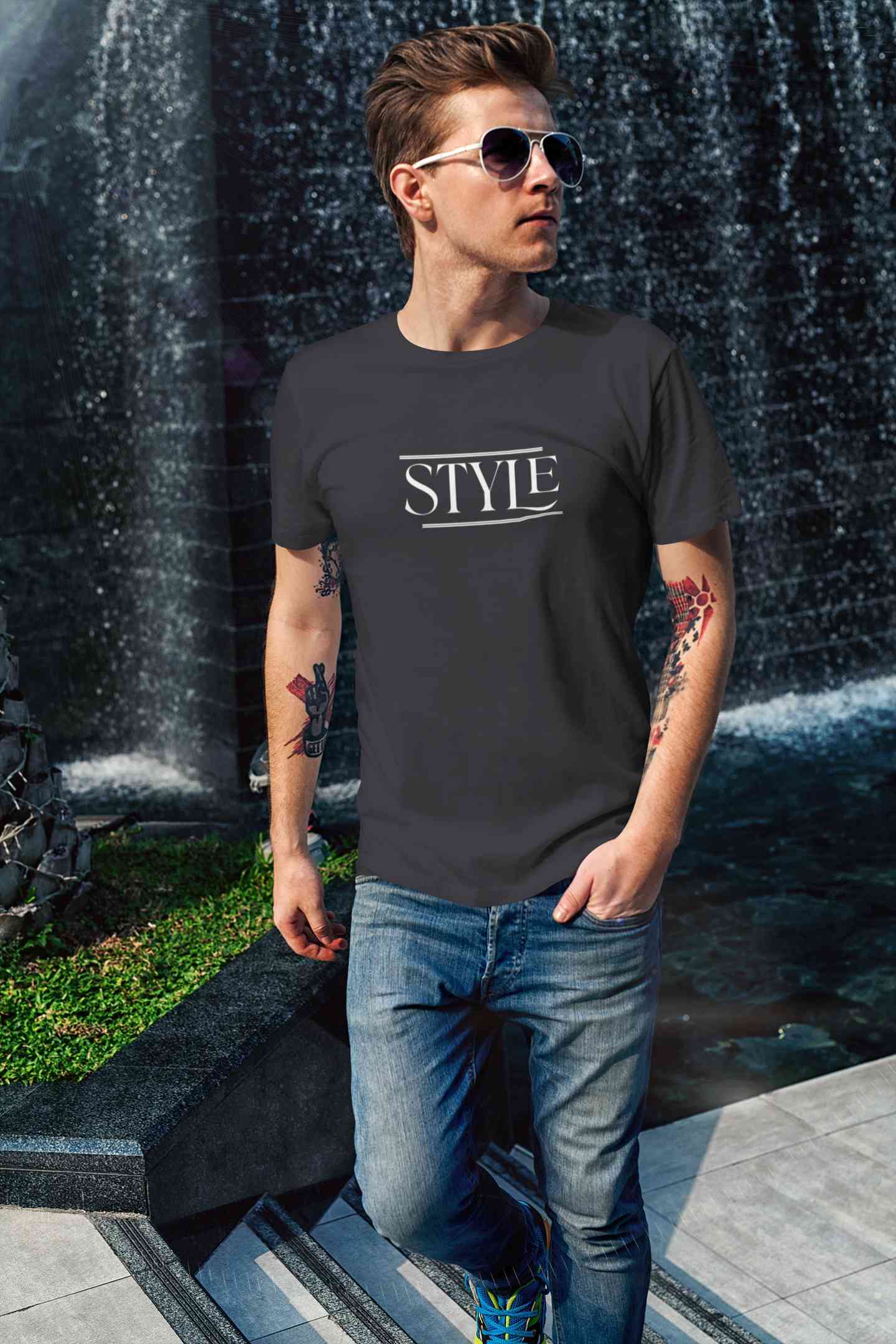 Style Typography Mens Half Sleeves T-shirt- FunkyTeesClub