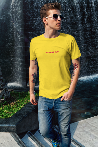 Excuse You Minimal Mens Half Sleeves T-shirt- FunkyTeesClub