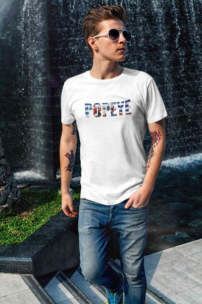 Popeye Mens Half Sleeves T-shirt- FunkyTeesClub